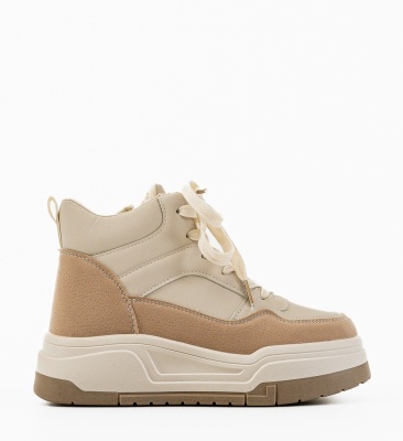 Sneakers dama Nesku Bej