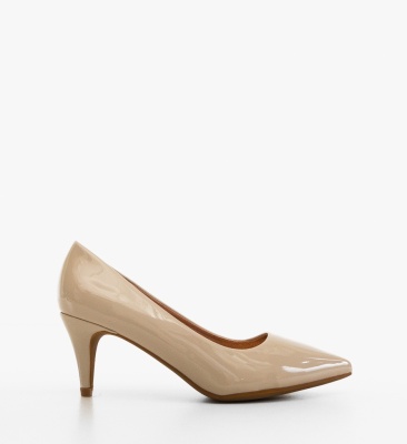 Pantofi stiletto dama Fiona Bej