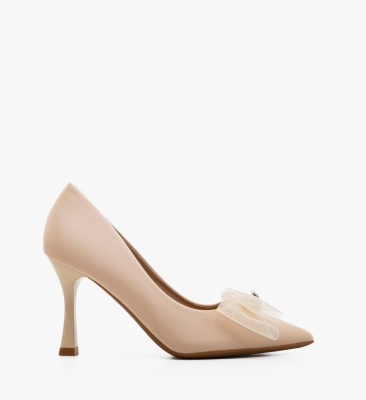 Pantofi stiletto dama Liama Bej