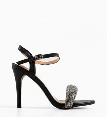 Sandale cu toc Cybill Negre