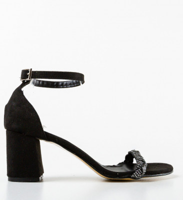 Sandale cu toc Eliarzar Negre