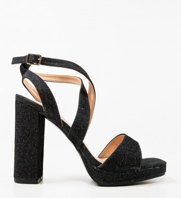 Sandale cu toc Florence Negre