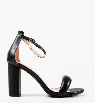 Sandale cu toc Hansen Negre