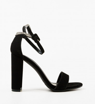 Sandale cu toc Jalea Negre