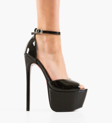 Sandale cu toc Ninesa Negre 2