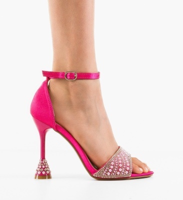 Sandale cu toc Peralo Fuchsia
