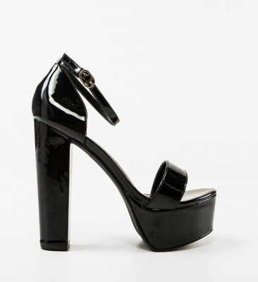 Sandale cu toc Riyad Negre