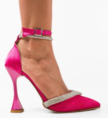 Pantofi cu toc Esero Fuchsia