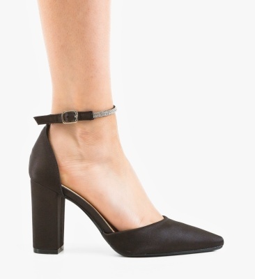 Pantofi dama cu toc Rose Negri