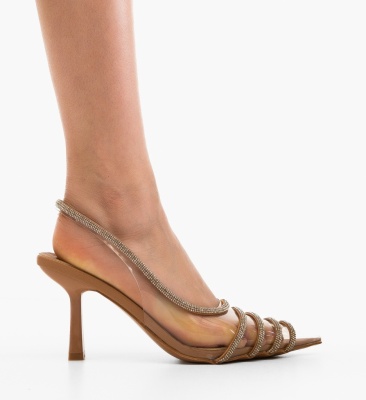 Pantofi dama Jadore Camel