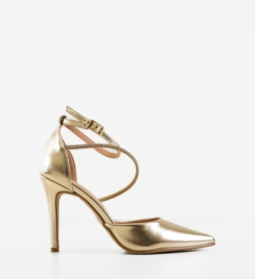 Pantofi stiletto dama Levvy Aurii