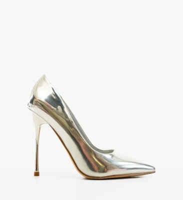 Pantofi stiletto Helar Argintii