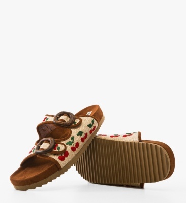 Papuci dama Leskus Camel