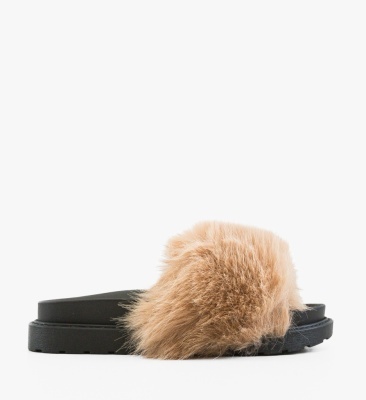 Papuci dama Puffu Khaki