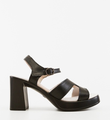 Sandale cu toc Aryana Negre