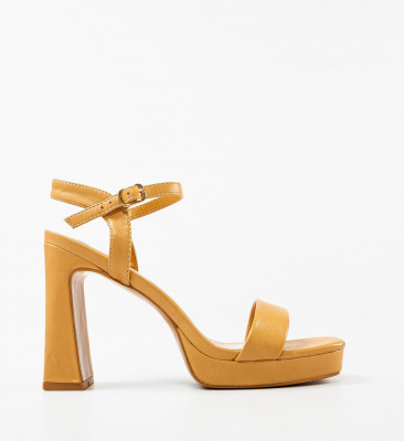 Sandale cu toc Blythe Camel