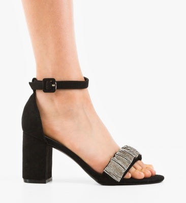 Sandale cu toc Dydysh Negre