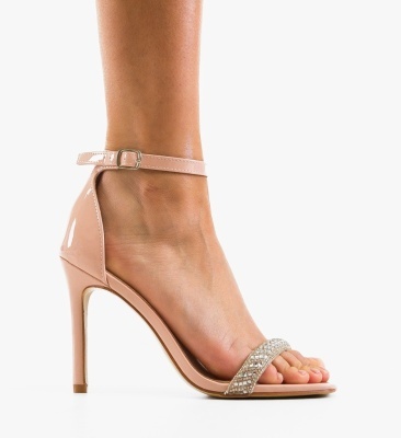 Sandale cu toc Eteset Nude