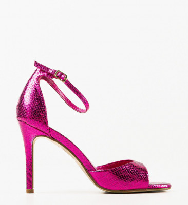 Sandale cu toc Lekaz Fuchsia