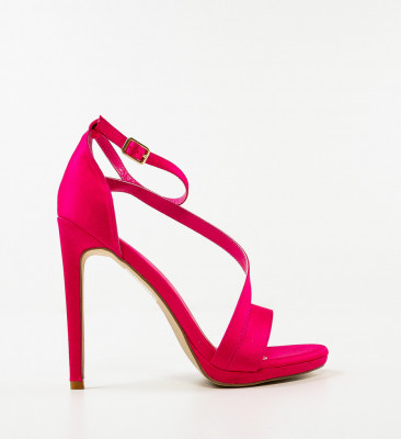 Sandale cu toc Lindon Fuchsia