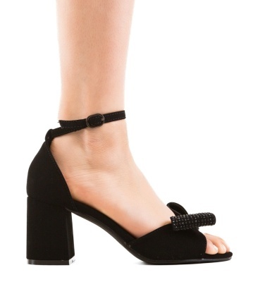 Sandale cu toc Romer Negre