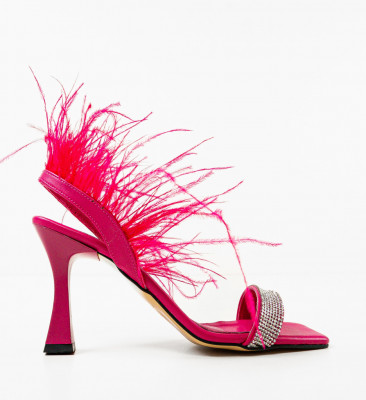 Sandale cu toc Salcia Fuchsia