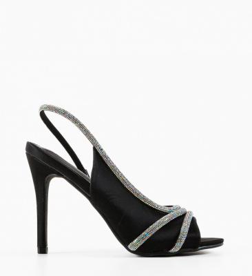 Sandale cu toc Toon Negre