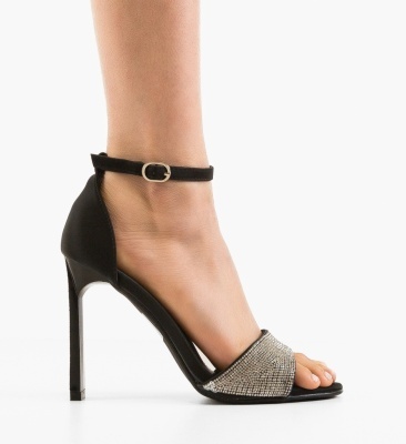 Sandale cu toc Valenta Negre