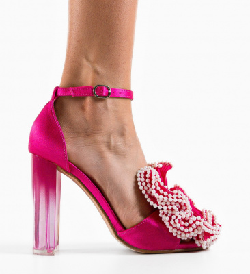 Sandale cu toc Zagora Fuchsia
